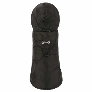 WOUAPY Essential Regnfrakke til hunde (Sort)