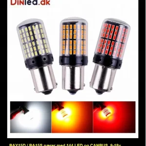 BA15S 144 LED pære med CANBUS, 12v
