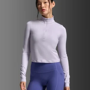 Flex Crop 1/2 Zip Long Sleeve